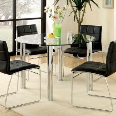 KONA 5 Pc. Round Dining Table Set / CM8320T-WH-5PC