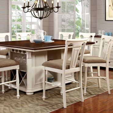 SABRINA 9 Pc. Counter Ht. Dining Table Set / CM3199WC-PT-9PC