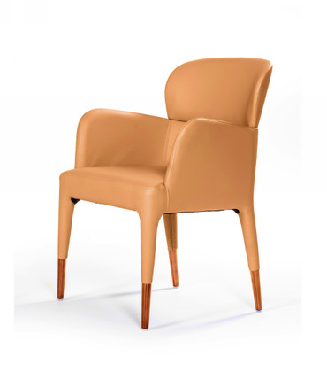 Modrest Ogden - Modern Peach & Rosegold Dining Armchair / VGCS-ACH-17193