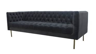 Divani Casa Chavez - DK Grey Velvet Sofa / VGUIMF63-A