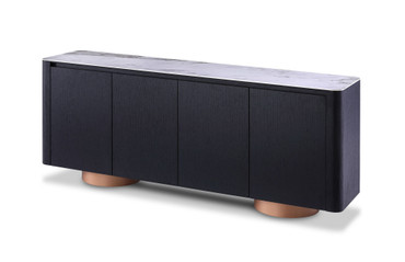 Modrest Peak - Modern White Ceramic/Black Oak/Rosegold Buffet / VGHB350M