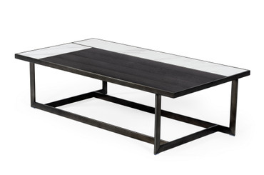 Modrest Fargo - Modern Ceramic & Grey Walnut Coffee Table / VGHB320X