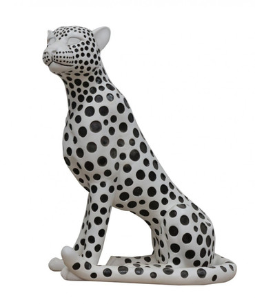 Modrest Snow Leopard - White & Black Sculpture / VGTHCH0225-3