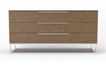 Modrest Heloise - Contemporary Walnut & Stainless Steel Dresser / VGBBMC1502-DRS