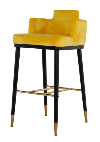 Modrest Conifer - Modern Glam Yellow Barstool / VGEUMC-9699CH-BS