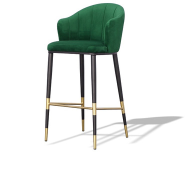 Modrest Adak - Modern Glam Green with Black & Gold Barstool / VGEUMC-9701CH-BS