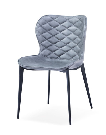 Modrest Felicia - Modern Grey & Black Dining Chair (Set of 2) / VGHR3588-GRY-DC