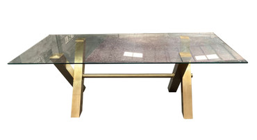 Modrest Dandy - Modern Golden & Glass Dining Table / VGGMDT-1305-DT