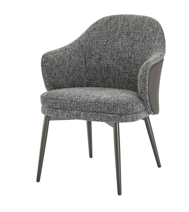 Modrest Cora - Modern Grey Fabric & Leatherette Dining Chair / VGCSCH-19005-GRY-DC