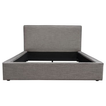 Cloud 43" Low Profile Eastern King Bed in Grey Fabric / CLOUDEKBEDGR