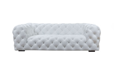 Divani Casa Dexter - Transitional White Full Italian Leather Sofa / VGCA114-WHT-S