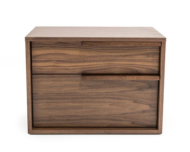 Modrest Amberlie - Modern Walnut Nightstand / VGMABR-96-WAL-NS