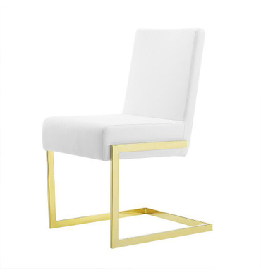 Modrest Batavia - Modern White & Gold Dining Chair (Set of 2) / VGEWF3131BM-WHT-DC