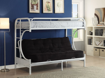 Eclipse Twin XL/Queen Futon Bunk Bed / 02093WH