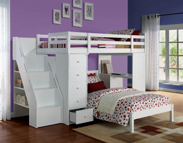 Freya Twin Loft Bed W/Storage / 37145