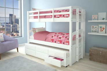 Micah Twin/Twin Bunk Bed W/Trundle & Storage / 39995