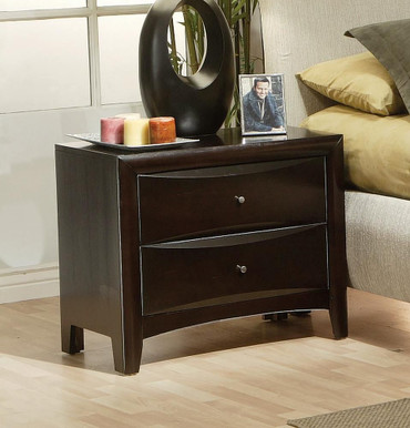 Phoenix 2-drawer Nightstand Cappuccino / CS-200412