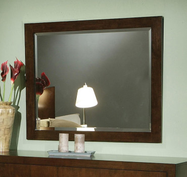 Jessica Rectangular Wall Dresser Mirror Cappuccino / CS-200714