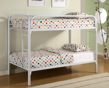 Morgan Twin Over Twin Bunk Bed White / CS-2256W