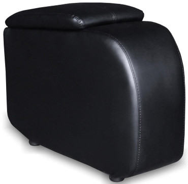 Cyrus Upholstered Home Theater Storage Wedge Console Black / CS-600002