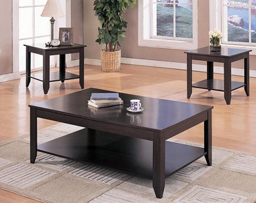 Brooks 3-piece Rectangular Coffee Table Set Cappuccino / CS-700285