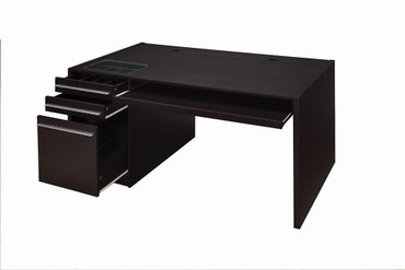 Halston 3-drawer Connect-it Office Desk Cappuccino / CS-800982