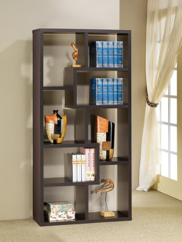 Theo 10-shelf Bookcase Cappuccino / CS-800264