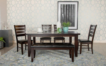 Dalila Rectangular 66-inch Wood Dining Table Cappuccino / CS-102721