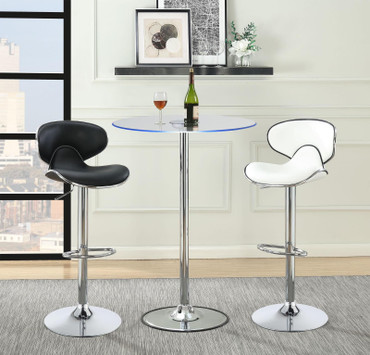 Thea LED Bar Table Chrome and Clear / CS-122400