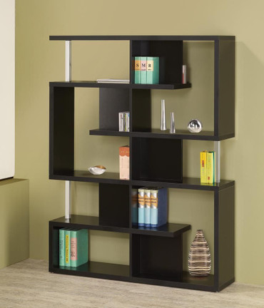 Hoover 5-tier Bookcase Black and Chrome / CS-800309