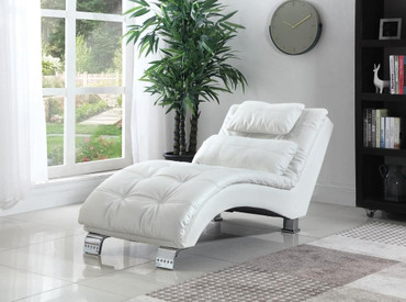 Dilleston Upholstered Chaise White / CS-550078