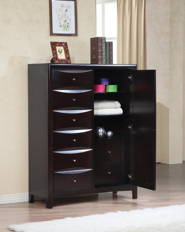 Phoenix 6-drawer Bedroom Chest Cappuccino / CS-200420