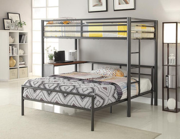 Fisher Twin Workstation Loft Bed Gunmetal / CS-460229