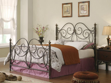 London Metal Eastern King Open Frame Bed Dark Bronze / CS-300258KE