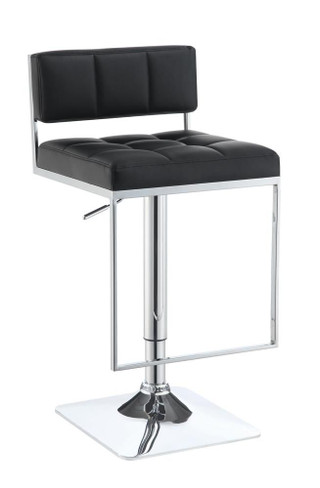 Alameda Adjustable Bar Stool Chrome and Black / CS-100194