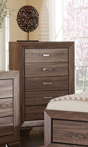 Kauffman 5-drawer Bedroom Chest Washed Taupe / CS-204195