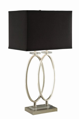 Izuku Rectangular Shade Table Lamp Black and Brushed Nickel / CS-901662