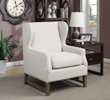 Fleur Wing Back Accent Chair Cream / CS-902490