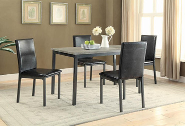 Garza Upholstered Dining Chairs Black (Set of 2) / CS-100612