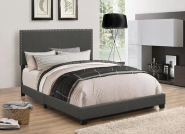Boyd Upholstered California King Panel Bed Charcoal / CS-350061KW