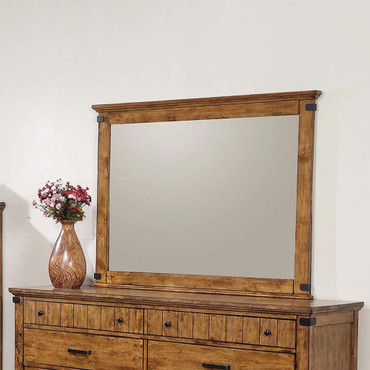 Brenner Rectangular Dresser Mirror Rustic Honey / CS-205264