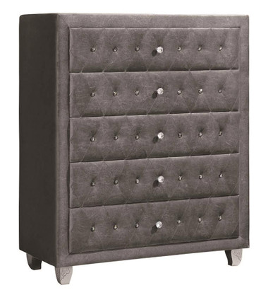 Deanna 5-drawer Bedroom Chest Grey / CS-205105