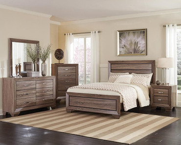 Kauffman 4-piece California King Bedroom Set Washed Taupe / CS-204191KW-S4