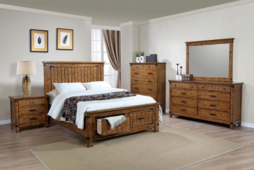 Brenner 5-piece California King Bedroom Set Rustic Honey / CS-205260KW-S5