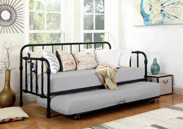 Marina Twin Metal Daybed with Trundle Black / CS-300765