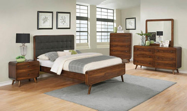 Robyn Wood California King Panel Bed Dark Walnut / CS-205131KW