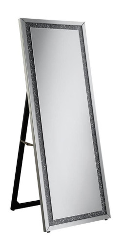 Novak Rectangular Cheval Floor Mirror Silver / CS-961421