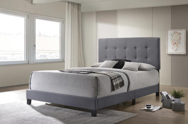 Mapes Upholstered Eastern King Panel Bed Grey / CS-305747KE