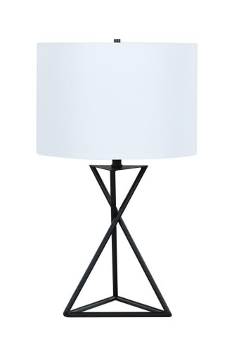 Mirio 26-inch Drum Shade Metal Bedside Table Lamp Black / CS-920051