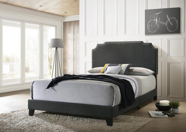 Tamarac Upholstered Eastern King Panel Bed Grey / CS-310063KE